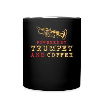 Trompettiste Café Vintage - Mug uni - noir - Devant