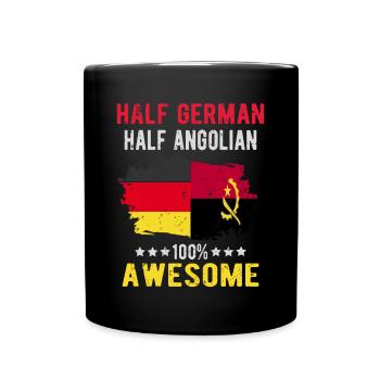 Half German Half Angolier - Full Colour Mug - black - Front