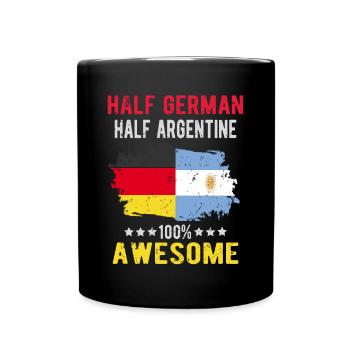Halb Deutsch Halb Argentiner - Tasse einfarbig - Schwarz - Vorne