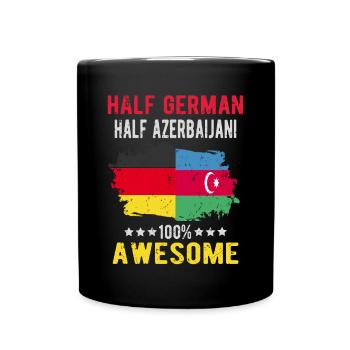 Moitié allemand moitié azerbaïdjanais - Mug uni - noir - Devant