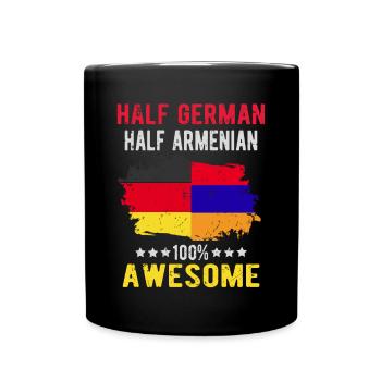 Moitié allemand moitié arménien - Mug uni - noir - Devant