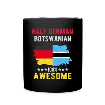 Halb Deutsch Halb Batswana - Tasse einfarbig - Schwarz - Vorne