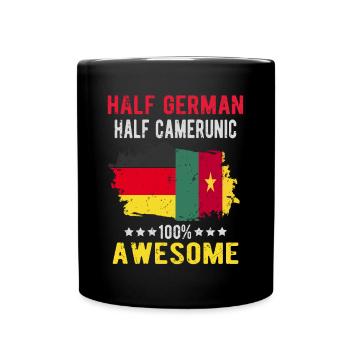 Moitié allemand moitié camerounais - Mug uni - noir - Devant
