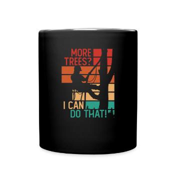 Trees Forest Green Nature Earth Day Lovers - Full Colour Mug - black - Front