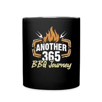 Birthday Travel 365 Grilling Barbeque Meat Smok - Full Colour Mug - black - Front