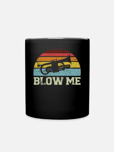 Trumpet Player Vintage Retro Blow - Tasse einfarbig - Schwarz