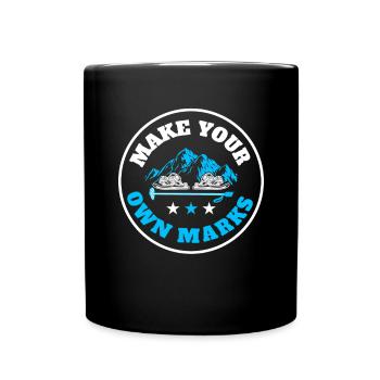 Snowshoe Winter Hiking Lovers Snowshoe Wa - Full Colour Mug - black - Front