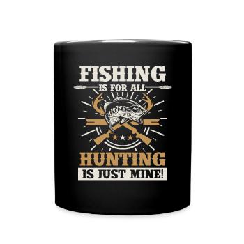 Pêche Chasse - Mug uni - noir - Devant