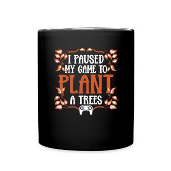 Nature Day Planting Trees Earth Day Environment - Full Colour Mug - black - Front