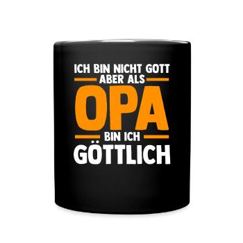 Großvater Großpapa Opi Opa - Tasse einfarbig - Schwarz - Vorne