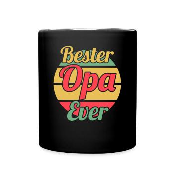 Großvater Großpapa Opi Opa - Tasse einfarbig - Schwarz - Vorne