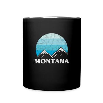Montana Amérique États-Unis Helena Mountains Cadeau - Mug uni - noir - Devant