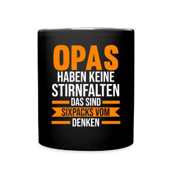 Großvater Großpapa Opi Opa - Tasse einfarbig - Schwarz - Vorne
