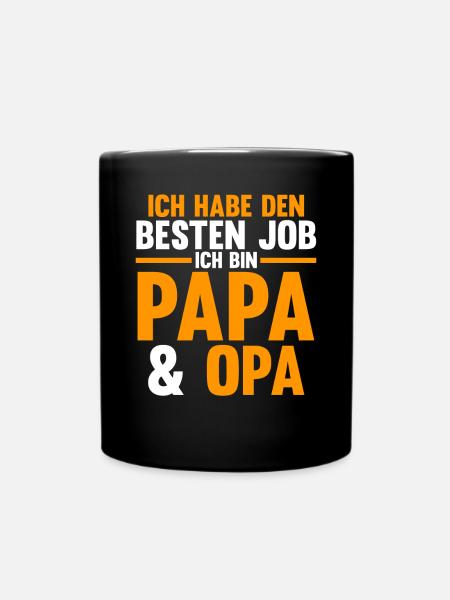 Großvater Großpapa Opi Opa - Tasse einfarbig - Schwarz