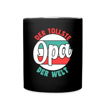 Großvater Großpapa Opi Opa - Tasse einfarbig - Schwarz - Vorne