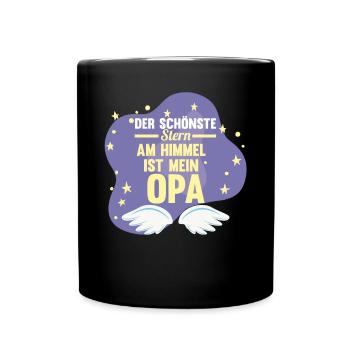 Großvater Großpapa Opi Opa - Tasse einfarbig - Schwarz - Vorne