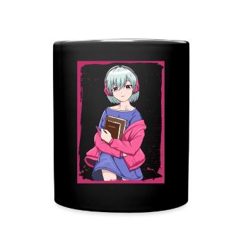 Downtown Girl Esthétique Anime Fille Coquette - Mug uni - noir - Devant
