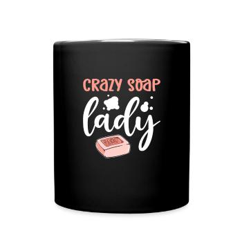 Femme de savon folle. Saponification. Cuisson au savon - Mug uni - noir - Devant