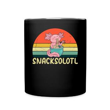 Axolotl Snacksolotl Axolotl Drôle Axolotl Snacksol - Mug uni - noir - Devant