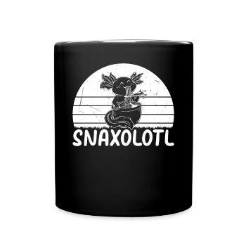 Axolotl Snaxolotl - Funny Axolotl - Tasse einfarbig - Schwarz - Vorne