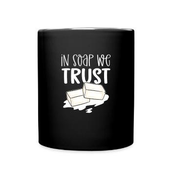 Nous comptons sur le savon. Saponification. - Mug uni - noir - Devant