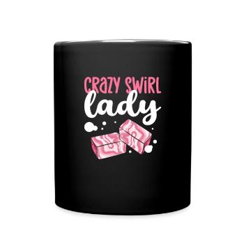 Crazy Swirl Lady. Verseifung. Seifenherstellung - Tasse einfarbig - Schwarz - Vorne