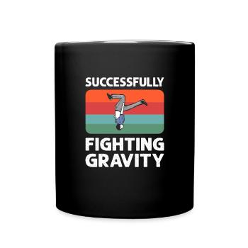 Successful against gravity. Course - Full Colour Mug - black - Front