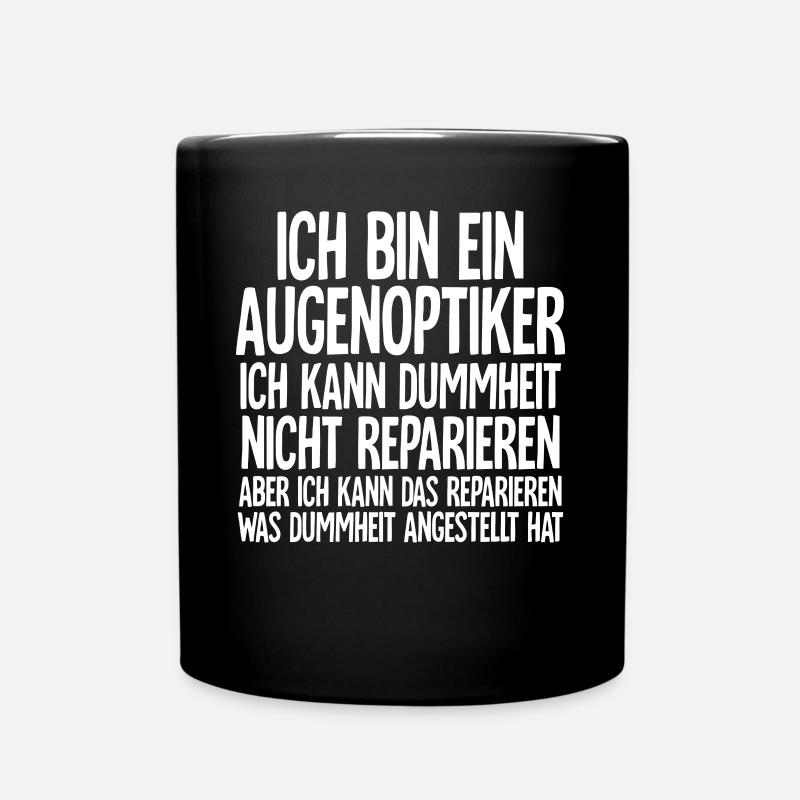 Augenoptiker - Tasse einfarbig - Schwarz