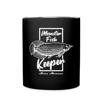 Monster Fish Keeper Arowana Tropical Fish - Full Colour Mug - black - Front