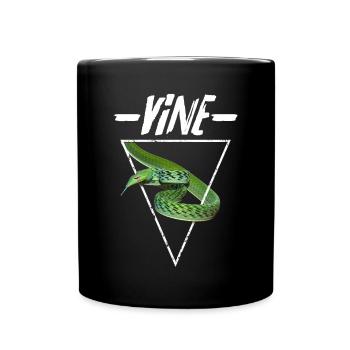Asiatische Weinnatter Ahaetulla Prasina Geometrisch - Tasse einfarbig - Schwarz - Vorne