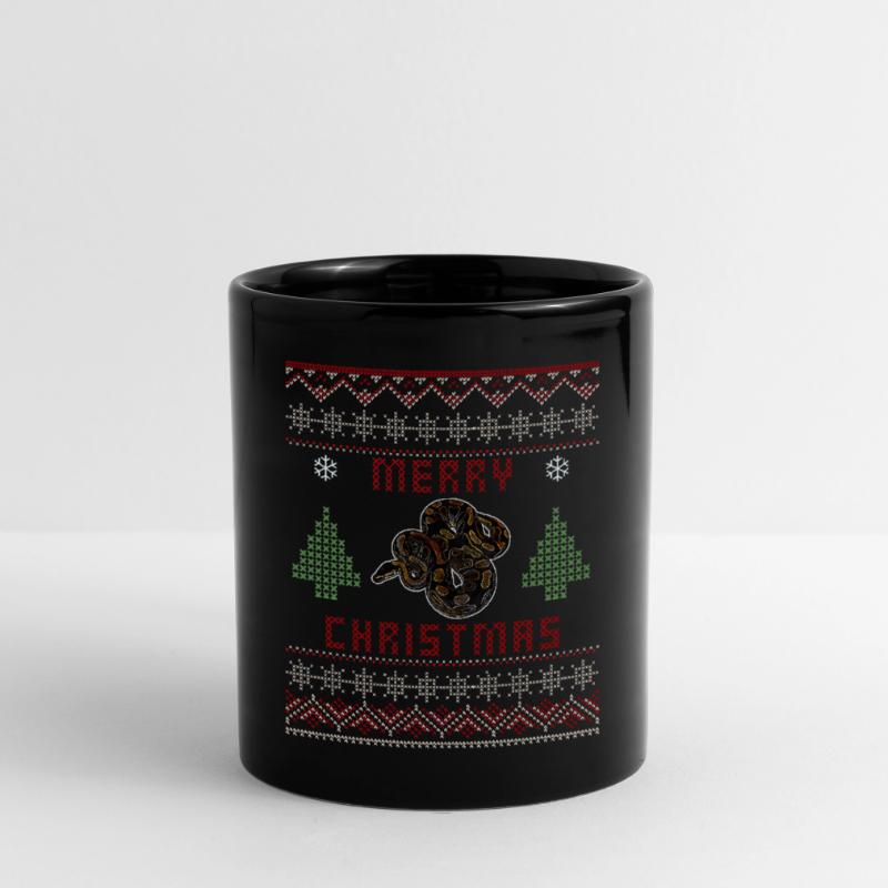 Ball Python Snake Owner Christmas Sweater Full Colour Mug