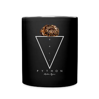 Ball Python Geometrischer moderner Schlangenwärter - Tasse einfarbig - Schwarz - Vorne