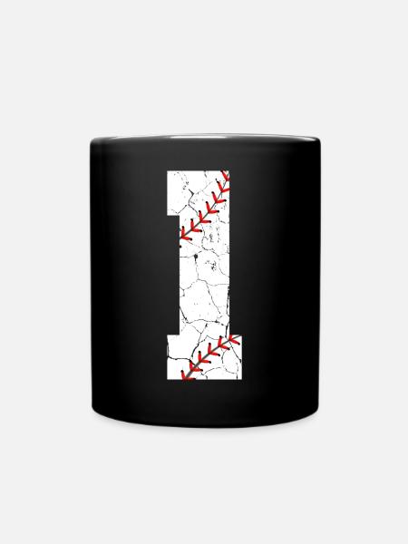 Enfants 1er anniversaire Joueur de baseball 1 an - Mug uni - noir