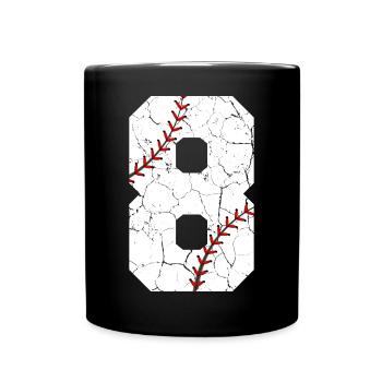 Kinder 8. Geburtstag Baseballspieler 8 Jahre alt - Tasse einfarbig - Schwarz - Vorne