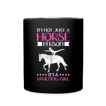 Voltige Sport équestre Sports équestres Cheval Cadeau - Mug uni - noir - Devant