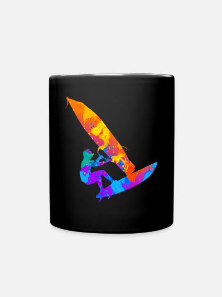 Windsurfen Windsurfer Windsurfing - Tasse einfarbig - Schwarz