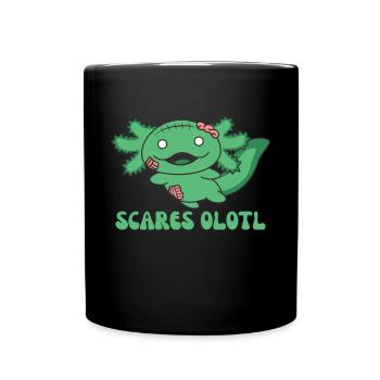 Scares olotl Axolotl Halloween Zombie Costume - Mug uni - noir - Devant