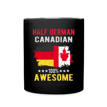 Moitié Allemand Moitié Canadien - Mug uni - noir - Devant