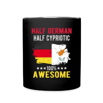 Moitié allemande moitié chypriote - Mug uni - noir - Devant