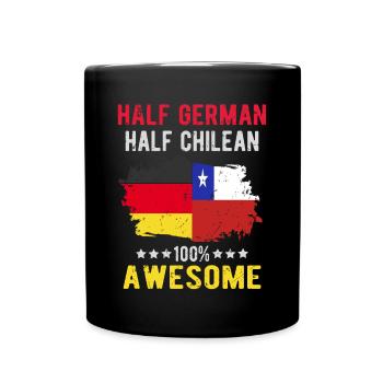 Half German Half Chilean - Full Colour Mug - black - Front