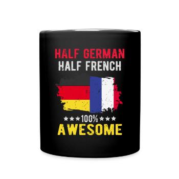 Moitié allemand Moitié allemand - Mug uni - noir - Devant