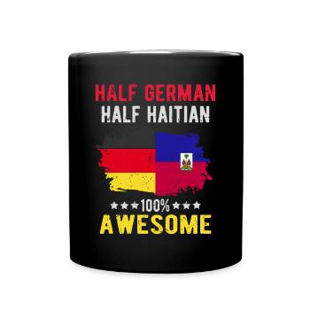 Moitié allemand moitié haïtien - Mug uni - noir - Devant
