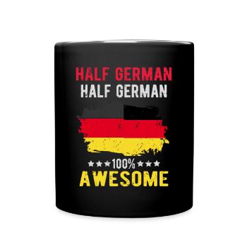 Moitié allemand Moitié allemand - Mug uni - noir - Devant
