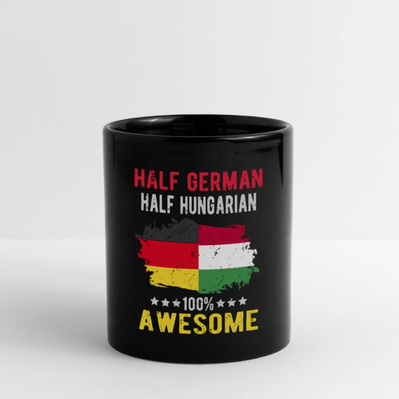 Halb Deutsch Halb Ungar Tasse einfarbig