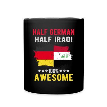 Half German Half Iraki - Full Colour Mug - black - Front