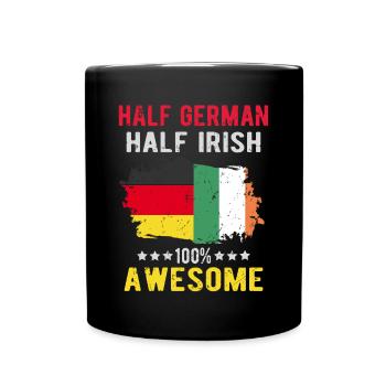 Moitié allemand moitié irlandais - Mug uni - noir - Devant