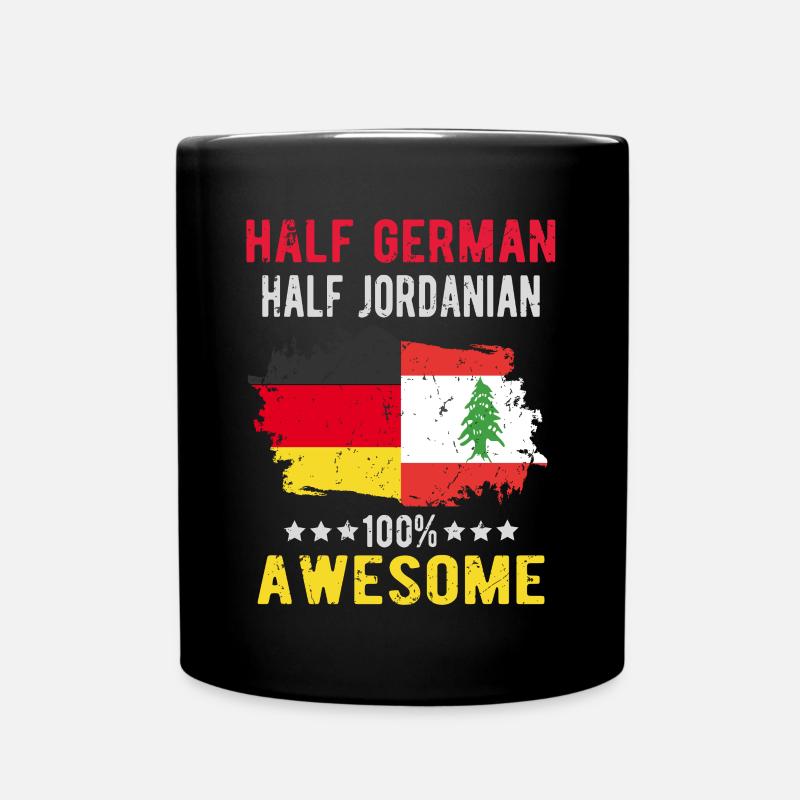 Moitié allemand moitié jordanien - Mug uni - noir