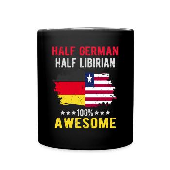 Half German Half Libyan - Full Colour Mug - black - Front