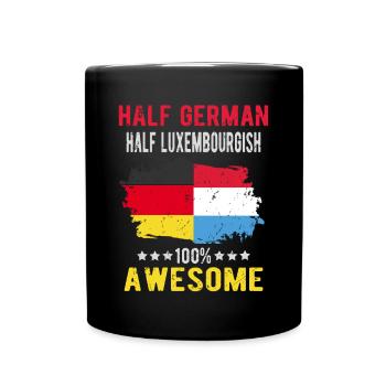 Moitié allemand moitié luxembourgeois - Mug uni - noir - Devant