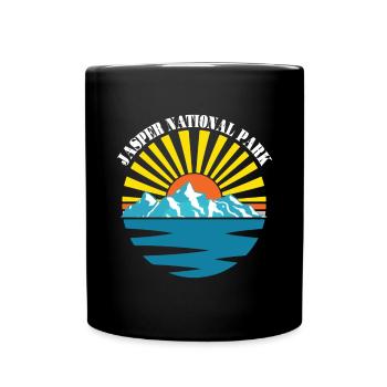 Jasper Alberta National Park Canada Icefields Wasse - Full Colour Mug - black - Front